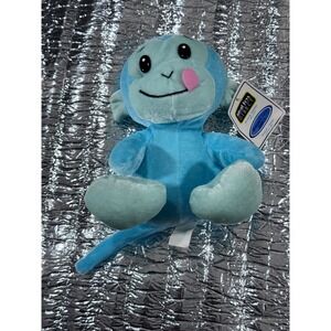 Ideal Toys Direct Blue Monkey Plush Stuffed Animal Pink Tongue NWT